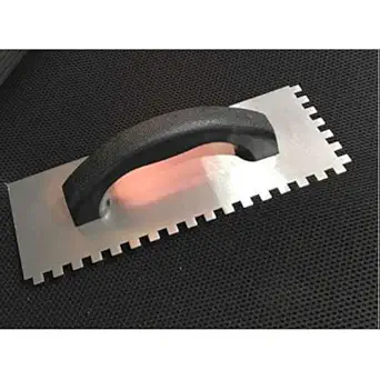 Wallnut 10 mm. Notched Trowel (5mm. adhesive thickness.) | Adhesive Notched Trowels | Steel Trowel | Tile Adhesive Trowel