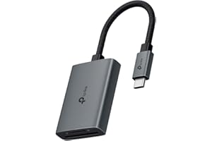 TP-Link UA430C SD Memory Card Reader, USB C to SD and microSD up to 2 TB, USB 3.0, UHS-I 200 MB/s, Simultaneous Read and Write of Two Cards