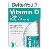 Betteryou Vitamin D 4000 Iu Daily Oral Spray, Pill-free Maximum Strength Vitamin D3 Supplement, 3-month Supply, Made In The Uk, Natural Peppermint Flavour