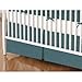 SheetWorld - Crib Skirt (28 x 52) - Solid Teal Woven - Made In USA by sheetworld