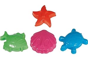 Simba Toys Animali, 4 formine per la sabbia, 10 cm
