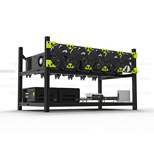 Aluminio Apilable minería caso Rig aire libre marco para Eth/etc/zcash StackableBlack