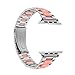 Produktbild Knowin Uhrenarmband Uhrarmband Wristband Band Smart Uhr Edelstahl Verstellbarer Ersatz Armband Ersatz Harz + Edelstahl Uhrenarmband für Apple Watch Series 4 44mm