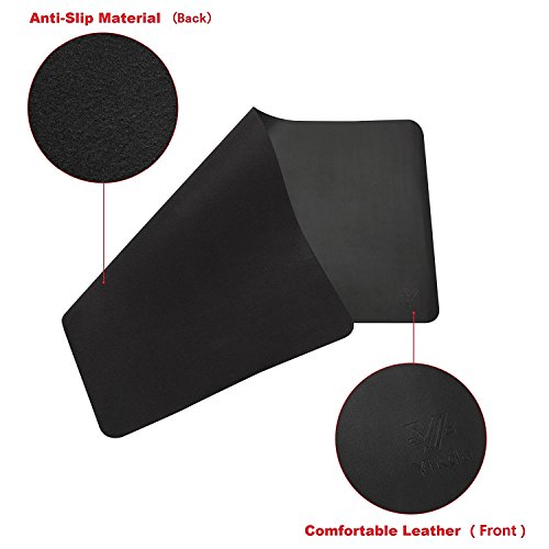 Verlängerter Leder Maus Pad/Matte, BALIGO Große Büro Schreiben Gaming Schreibtisch Computer Leder Matte Mousepad, wasserdicht, ultra dünn 1,2 mm – 78,7 x 39,4 cm - 4