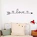 Price comparison product image SMILEQ Funny Quotes Wall Stickers Love Arrow Removable Decal Art Vinyl Mural Home Room Decor (Black)