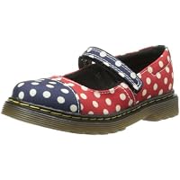 Dr Martens Dr Marten Kids Core Bairn Navy, Red & White Toe Cap Mary Jane 15837410