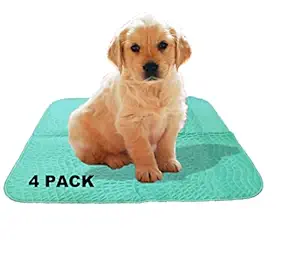 Deluxe 4pk Waterproof Reusable Washable Large Dog Puppy Pet Training Travel Pee Pads, 34