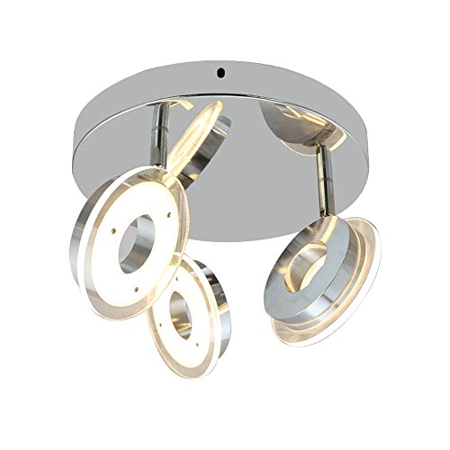 Preisvergleich Produktbild 3x6W LED Warmweiß Schwenkbar 3-flammig Deckenleuchte Deckenlampe Wandleuchte Schlafzimmerleuchte Wohnzimmerleuchte Lampe Drehbar Leuchte Modern Donut Kinderzimmer Innenleuchte Wand Lampe(3000-3500K)
