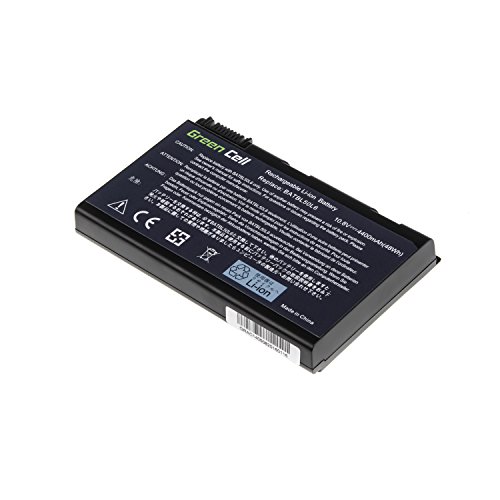 Green Cell® Standard Serie BATBL50L6 Akku für Acer Aspire 3100 3650 3690 5100 5101 5102 5103 5110 5200 5610 5630 5650 5680 Laptops (6 Zellen 4400mAh 11.1V Schwarz) - 5