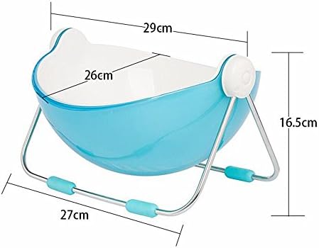 LOSTRYY Plastic tray fruit plate round with round lid dry fruit bowl simple atmosphere candy plate fruit basket, blue