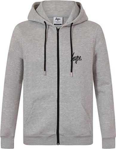 Hype Men's Script Logo Zip Hoodie, Black