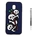 Produktbild Grandoin Galaxy J5 2017 HandyHülle, 3D Carton Süßes Panda Motiv Weiche TPU Silikon Schutz Handy Hülle Handytasche HandyHülle Etui Schale Schutzhülle Case Cover für Samsung Galaxy J5 2017 - Blau