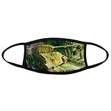 Tamaño: 19 * 10,5 cm La Segunda Guerra Mundial II tanques selva americana soldados de pintura al óleo cara máscara antipolvo anti frío máscara regalo