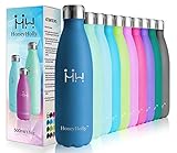 ♻️CO-FREUNDLICH & LANGLEBIG - Hergestellt aus BPA-frei, Phthalat-frei, Toxin-frei, rostfrei Edelstahl. Genießen Sie personalisierte Getränke, Tee, Milch oder Kaffee mit dieser Wasserflasche, die Ihrer Gesundheit nichts anhaben kann. Eine umweltfreundliche Sportwasserflasche, um Sie gesund zu halten, geeignet für Kinder und Erwachsene.