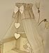 Stunning Baby Cot/Cot Bed Canopy Drape/Big 485cm Beige/Tan - With Free Standing Holder