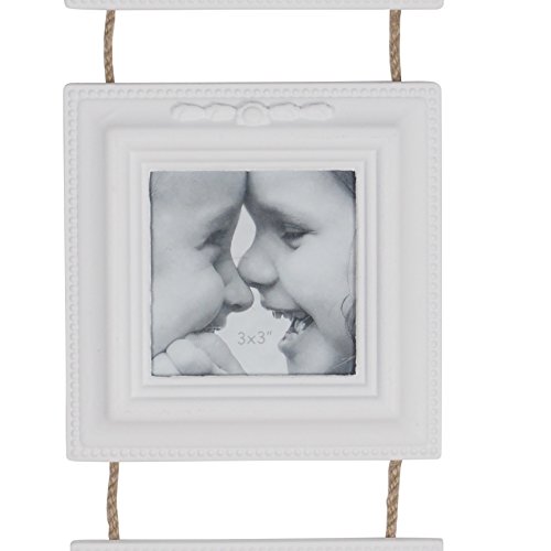 Bilderrahmen Vintage-Design 3er Ampel weiß lackiert ca. 52×12.5 cm für Fotos 7×7 cm - 3