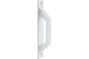 Amig - Poignée droite en aluminium en blanc pour portes coulissantes ou portes battantes de passage - 198 x 25 x 40 mm | Poignée droite fonctionnelle et confortable