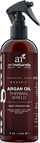 Art Naturals Thermal Hair Protector 8.0 Oz - Best Protective Spray against Flat Iron Heat - Contains 100% Organic Argan Oil Preventing Damage, Breakage & Split Ends - Made in the USA - Sulfate Free