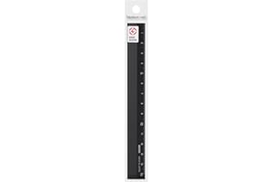 Midori 15 cm Aluminium Lineal – schwarz