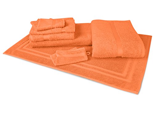 Frottiertücher der Serie Opal – erhältlich in 33 modernen Farben und 7 verschiedenen Größen -Markenqualität von Dyckhoff, Duschtuch [70 x 140 cm], orange - 9