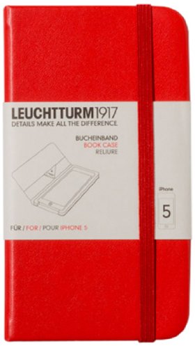 Preisvergleich Produktbild Leuchtturm1917 344373 Undercover (Bucheinband für Apple iPhone 5) rot