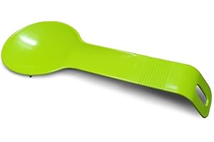 BRICORECHE Reposa cucharas cocina, posa cucharas cocina grande, posacucharas para encimera, reposa cucharas libre de BPA ultra resistente, reposa cucharas utensilios de cocina, reposa cucharas plastico (Verde)