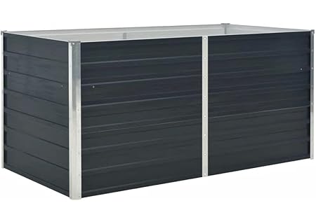 vidaXL Upphöjd odlingslåda antracit 160x80x77 cm galvaniserat stål - Amazon Deal & Rabatt