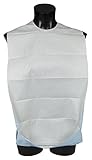 Abena Disposable Adult Clothing Protector Bibs with Pocket and Neck Ties - Pack of 100