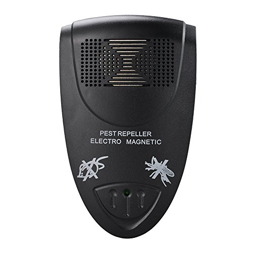 1 Packung, WM Elektronische Ultraschall Pest Repeller, natürliche Indoor Schädlingsbekämpfer LI-3110, für Ihr Haus, repuls Mäuse, Ratten, Schädlinge, Nagetiere, Spinnen, Insekten + More (Schwarz)