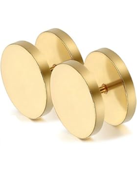 Cameleon-Shop - Fake Plug Ohrstecker Edelstahl - Farbe Gold - 14mm
