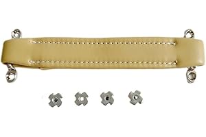 AIDNTBEO Vintage Style Leather Guitar AMP Handle With Screw For Guitar Amplifiers Speaker,White