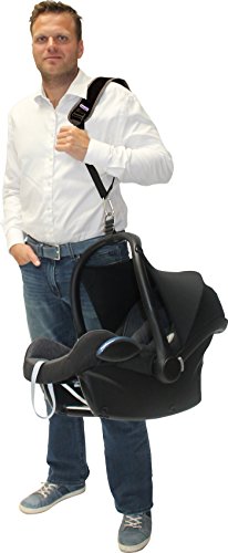 Original DOOKY CARRIER Click n Go ** Der Tragegurt für Babyschalen aller Marken ** ( SCHWARZ ) - 5