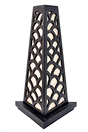 Hashcart Wooden Floor Lamp in Pyramid Shape Modern Design for Home Decor/Gift