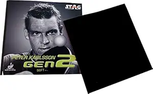 Stag Peter Karlsson Gen2 Soft Max Table Tennis Rubber, 2mm (Black)