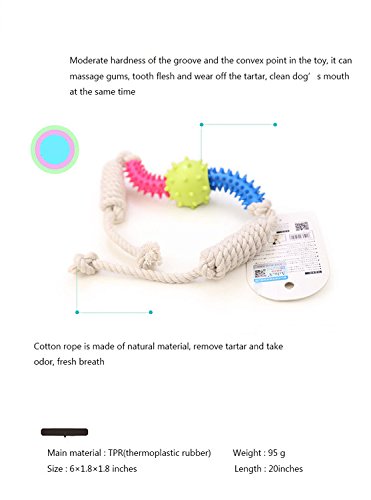 Surblue-Solid-Rubber-Dog-Teeth-Cleaning-Training-Rope-Toy-Perfect-Exercise-Training-and-Reward-Tool-for-Dogs-C-Small-Size-Chew-Toy