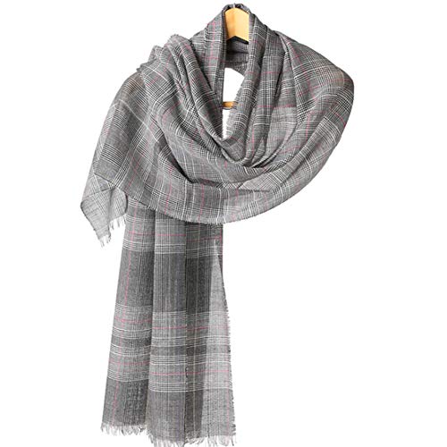 Preisvergleich Produktbild TYJH Schal-Damenschal Graue Plaidwollen-Weihnachtsdekorationen des Weihnachts