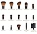 Bundle Monster 15pc Studio Pro Makeup Make Up Cosmetic Brush Set Kit w/ Pink Faux Crocodile Case - For Eye Shadow, Blush, Eyeliner, Etc.