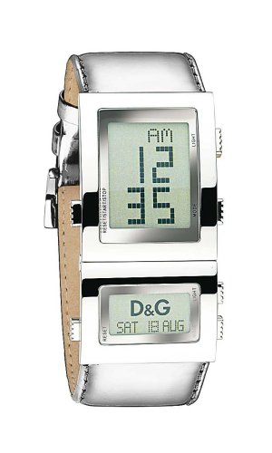 D&G DW0359 'Highlander' Digital Dial Silver Strap Watch