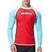Produktbild Herren Surf Bekleidung Wasserski T-Shirt mit Langen Ärmeln leicht zu trocknen, wasserdicht Surf Top Sport Strumpfhose 4 Farben(rot, M)