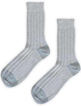 Hogarth Womens Colour Block Cashmere Socks Potash Sea Spreay Grey