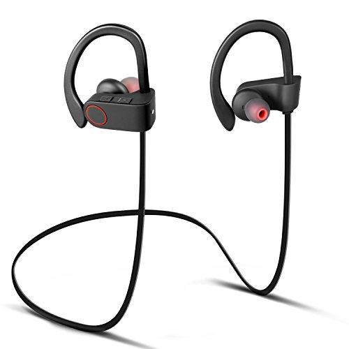 Bestfy - Auriculares Bluetooth 4.1 - Auriculares inalámbricos estéreo para Deporte - Compatible con Apple iPhone, Samsung, Android, Windows Smartphones y Otros Dispositivos Bluetooth - Color Negro