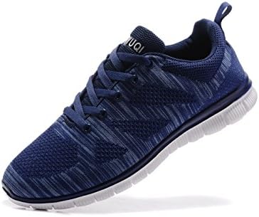Vibdiv Men's Running Shoes Lightweight Lace-Up Trainers(9 UK,44,Blue-B)