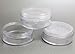 5x 20mL EMPTY CLEAR PLASTIC JARS POTS with SIFTER For Cosmetics/Powder/Bare Minerals/Blusher/Foundation