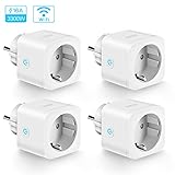 【Sprachsteuerung】 Die wlan steckdose ist kompatibel mit Amazon Alex Google Home und IFTTT. Sie können Ihr Heimgerät mit Ihrer Stimme steuern, wenn der stekcer mit dem Smart Voice-Gerät verbunden ist.