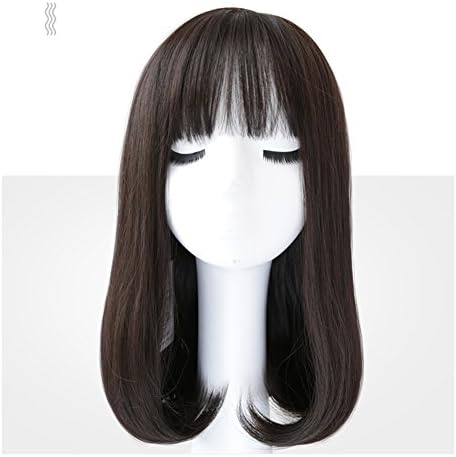 Wig Short curly hair Long curly hair Bangs of air-B