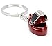 Produktbild ROUHO Motorradhelm Form Schlenkette Ring Niedliche Taschen Pendant Charm-Rot