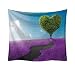 Produktbild Qmber Tapisserie Weltraum Wandteppich Galaxy Sterne im Weltraumaus Weiches Mikrofaser Stoff Moderner Digitaldruck Waschbar Navy Purple Psychedelisches Märchen verträumtes Kinderzimmer/B