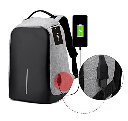 Laptop Rucks  cke  USB Outdoor Rucksack  Wasserabweisend Multifunktionsrucksackmit USB-Ladeanschluss und Anti-Diebstahl Design  Geeignet f  r Campus R