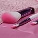 Soft Professional Beautiful 8pcs Makeup Brushes Cosmetic Make Up Brush Set Kit Foundation with Pink Faux Leather Pouch Bag Case