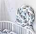 Produktbild Bettumrandung Babybett 3 Weben Baby Geflochtene Stoßfänger Nestchen Kantenschutz Kopfschutz Kinderbett Dekoration 200cm/300cm